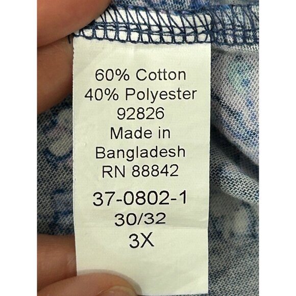 Woman Within Womens Plus Size Paisley Print Short Sleeve V Neck Tunic Top Sz 3X - Picture 6 of 10